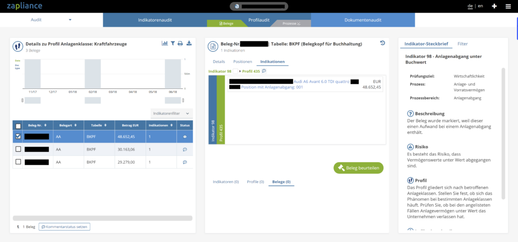 Screenshot Zap Audit